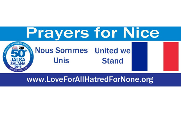 Condolence to Victims in Attack on Nice