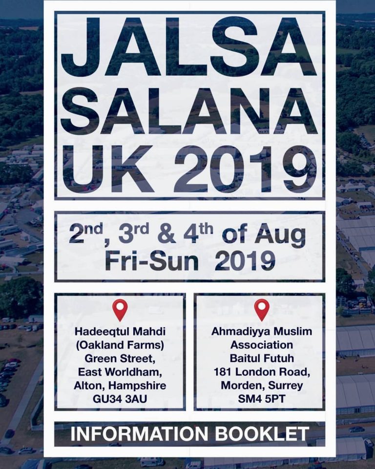 Information booklet for Jalsa UK 2019